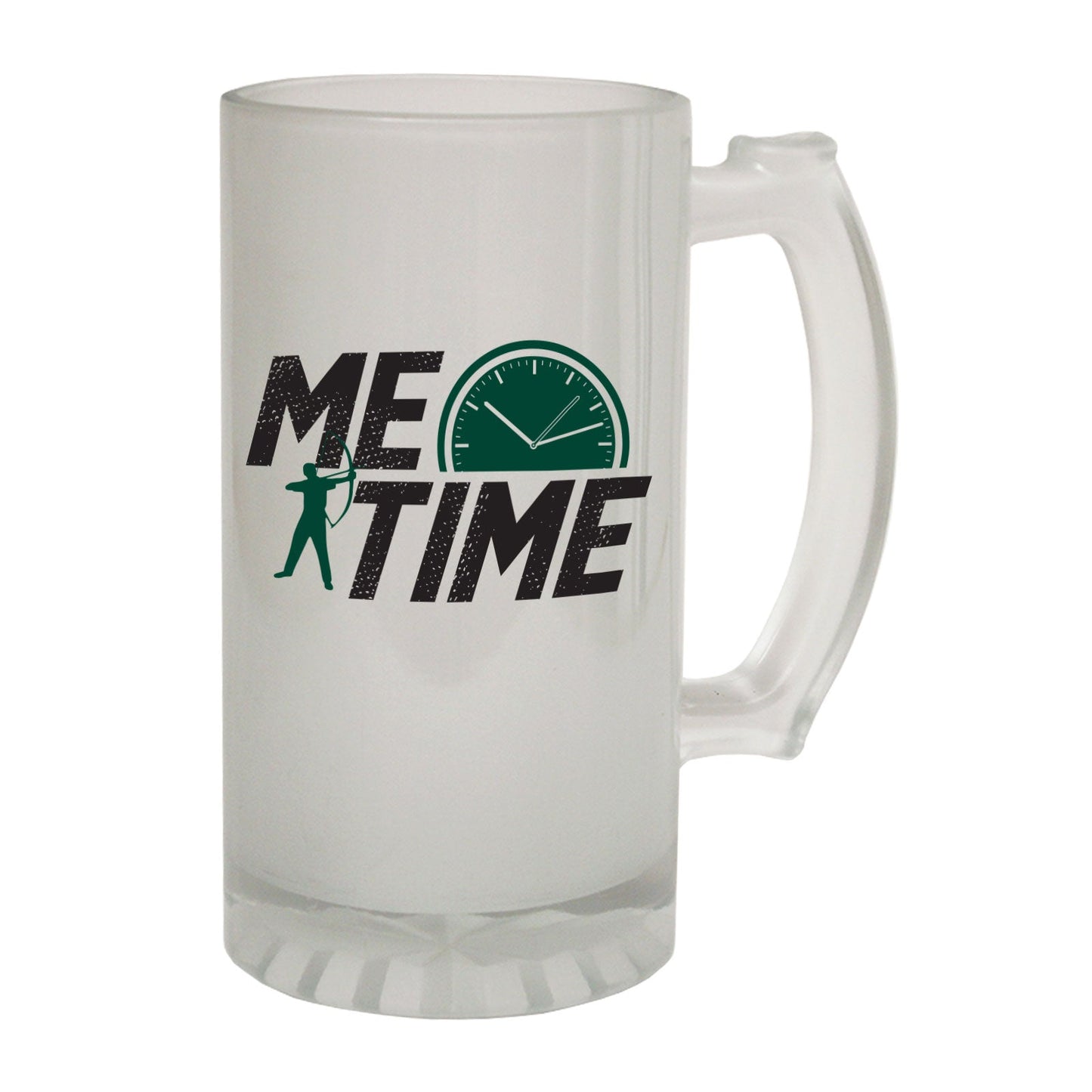 Me Time Archery Archer - Novelty Funny Frosted Stein - Gift Boxed