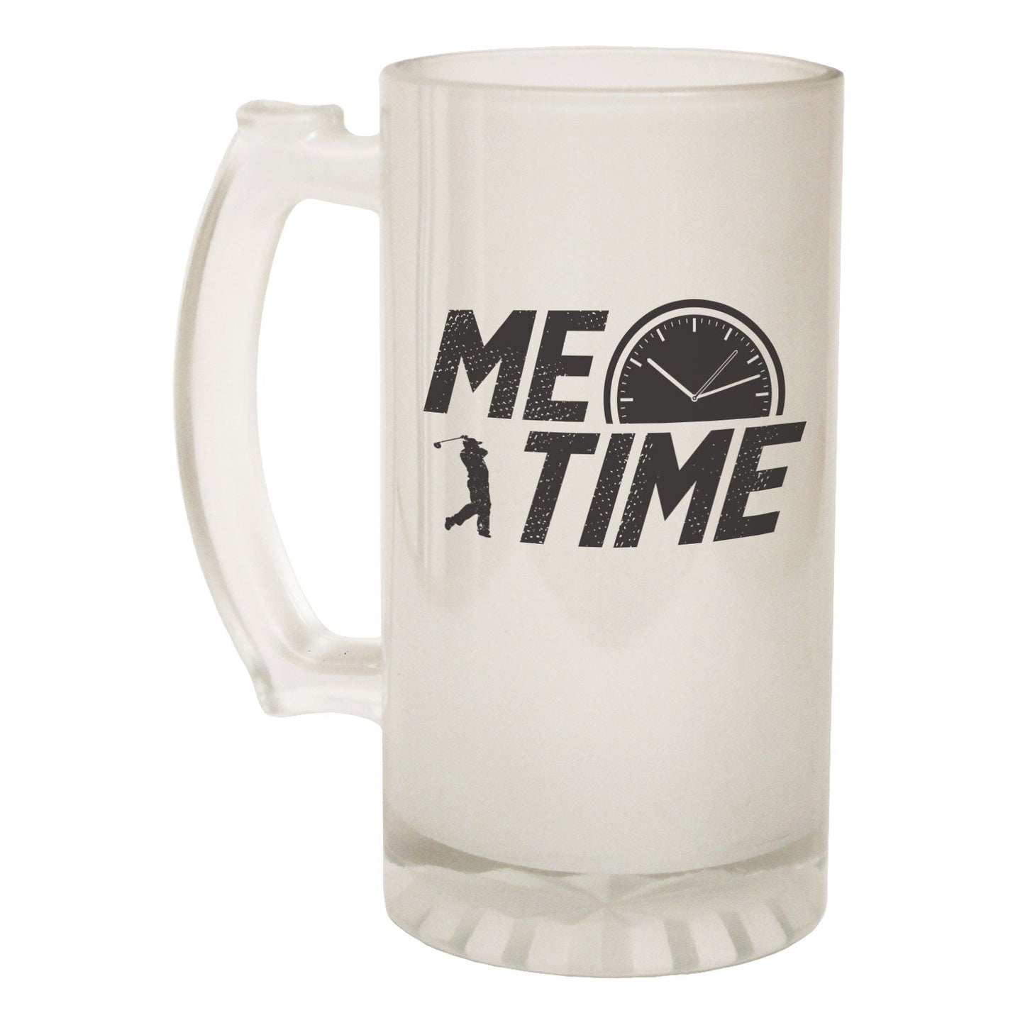 Me Time Golf Golfing - Novelty Funny Frosted Stein - Gift Boxed