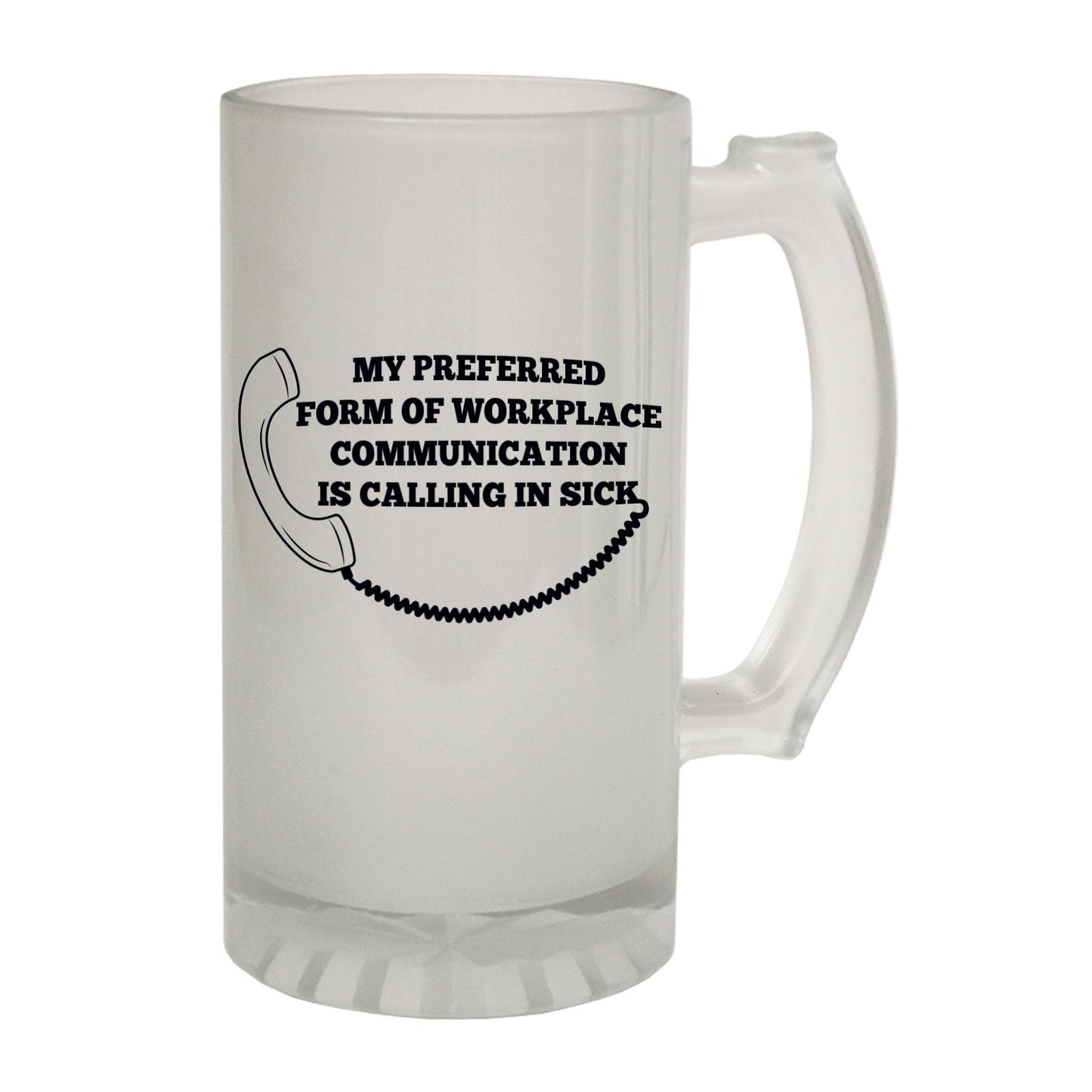 Preferred Form Workplace - Novelty Funny Frosted Stein - Gift Boxed