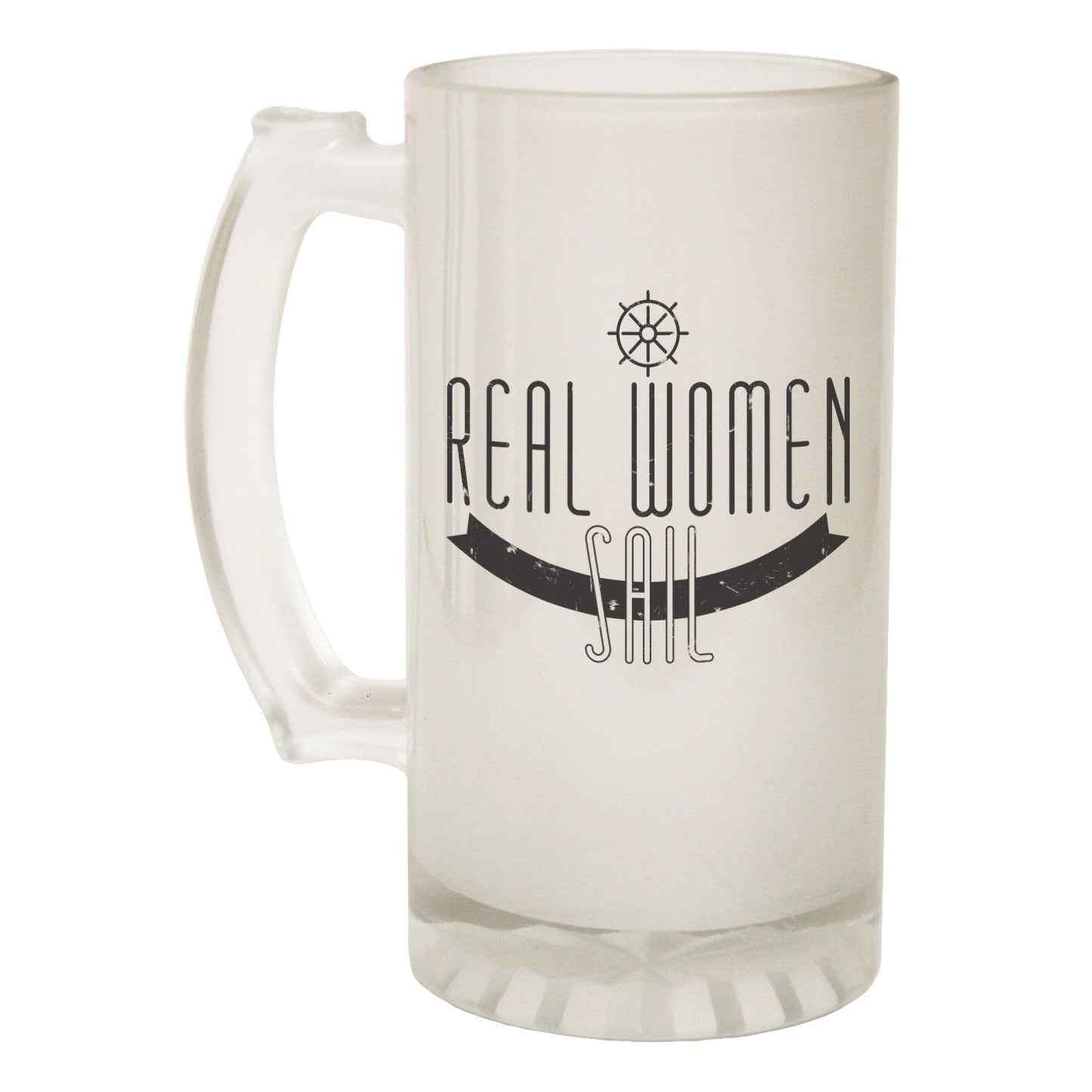 Real Women Sail - Novelty Funny Frosted Stein - Gift Boxed