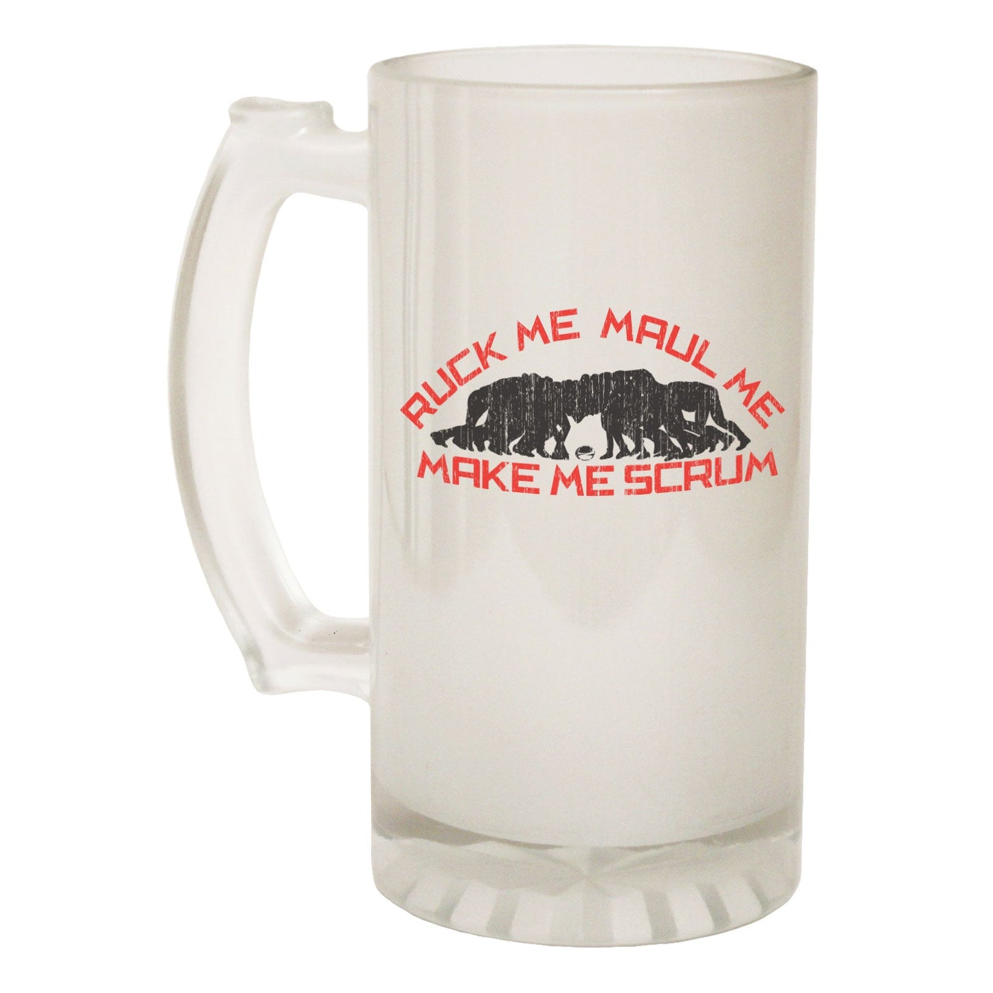 Ruck Me Maul Me Rugby - Novelty Funny Frosted Stein - Gift Boxed