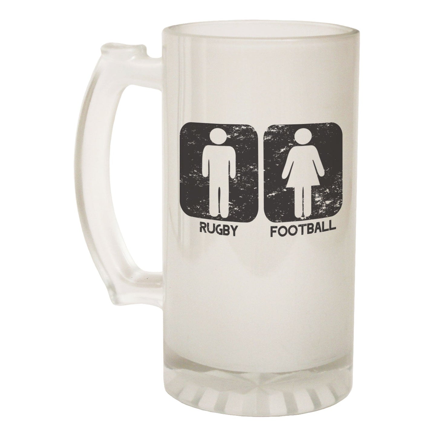 Rugby Men Women Difference - Novelty Funny Frosted Stein - Gift Boxed