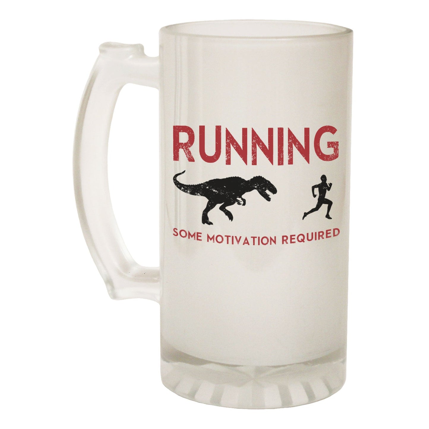 Running Some Motivation Required - Novelty Funny Frosted Stein - Gift Boxed