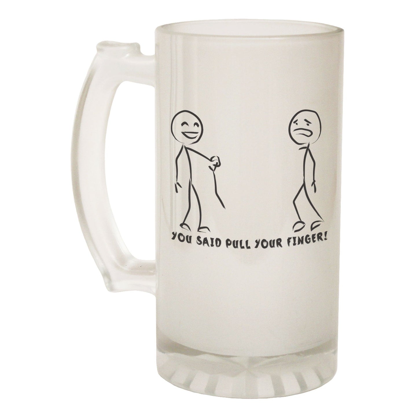 Said Pull Your Finger - Novelty Funny Frosted Stein - Gift Boxed