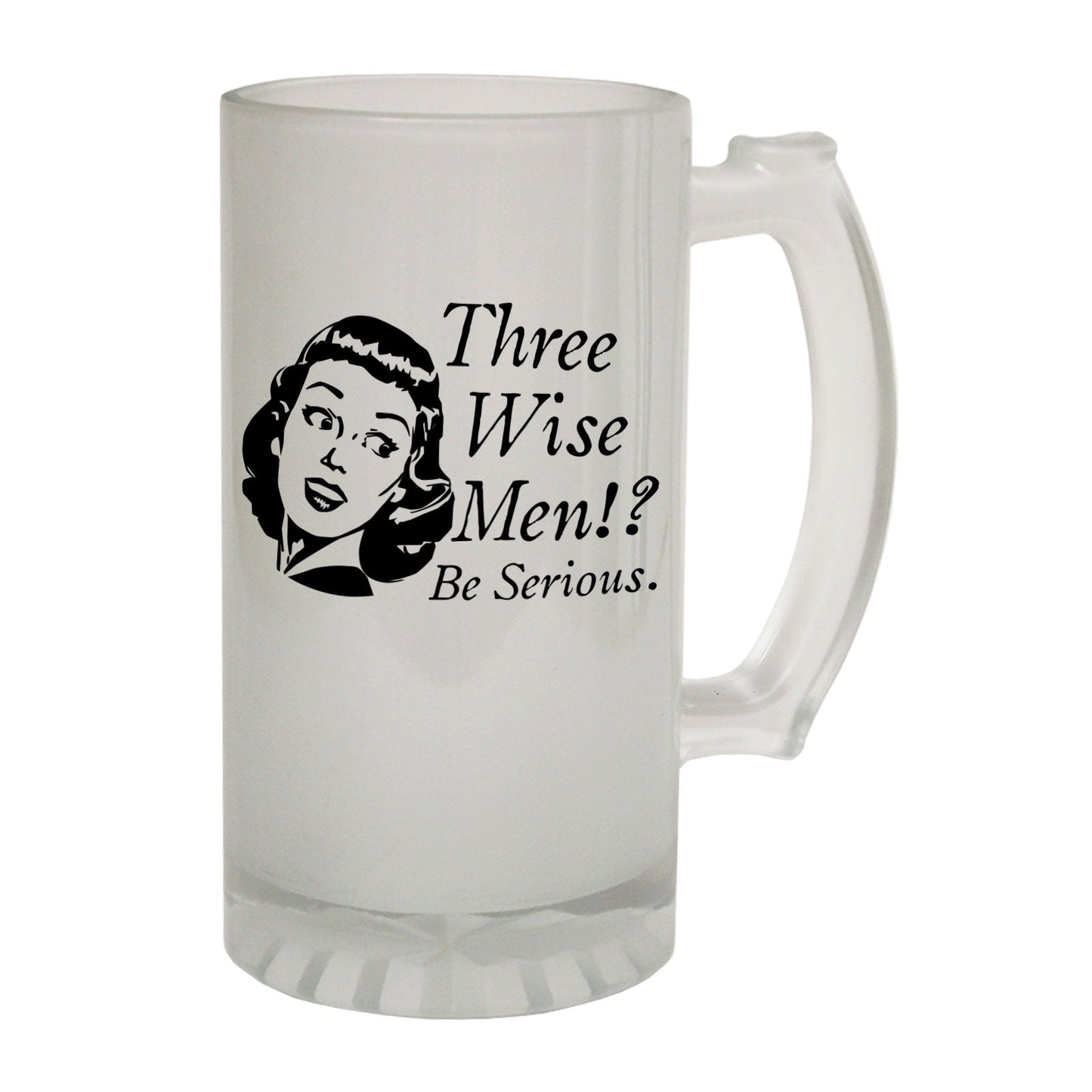 Three Wise Men Serious - Novelty Funny Frosted Stein - Gift Boxed