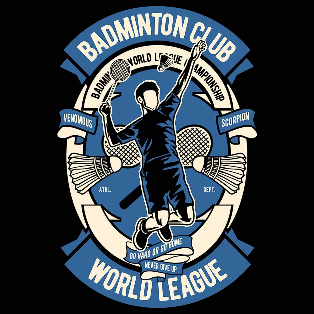 Badminton Club World League - Mens 123t Funny T-Shirt Tshirts