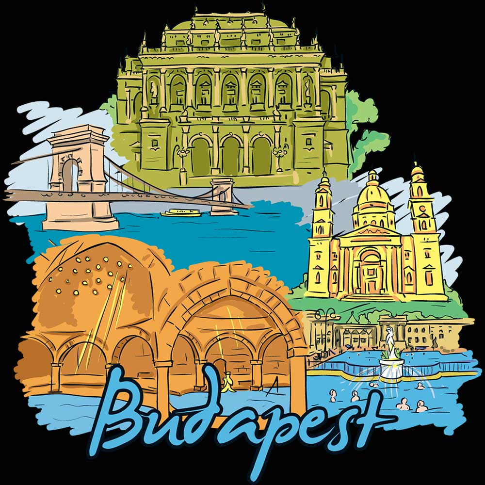 Budapest Hungary Country Flag Destination - Mens 123t Funny T-Shirt Tshirts
