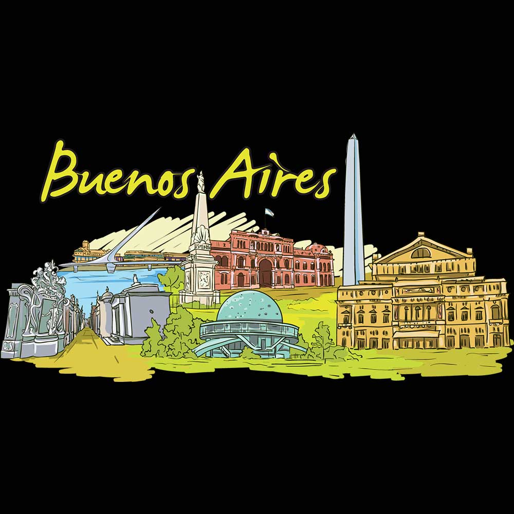 Buenos Aires Argentina Country Flag Destination - Mens 123t Funny T-Shirt Tshirts
