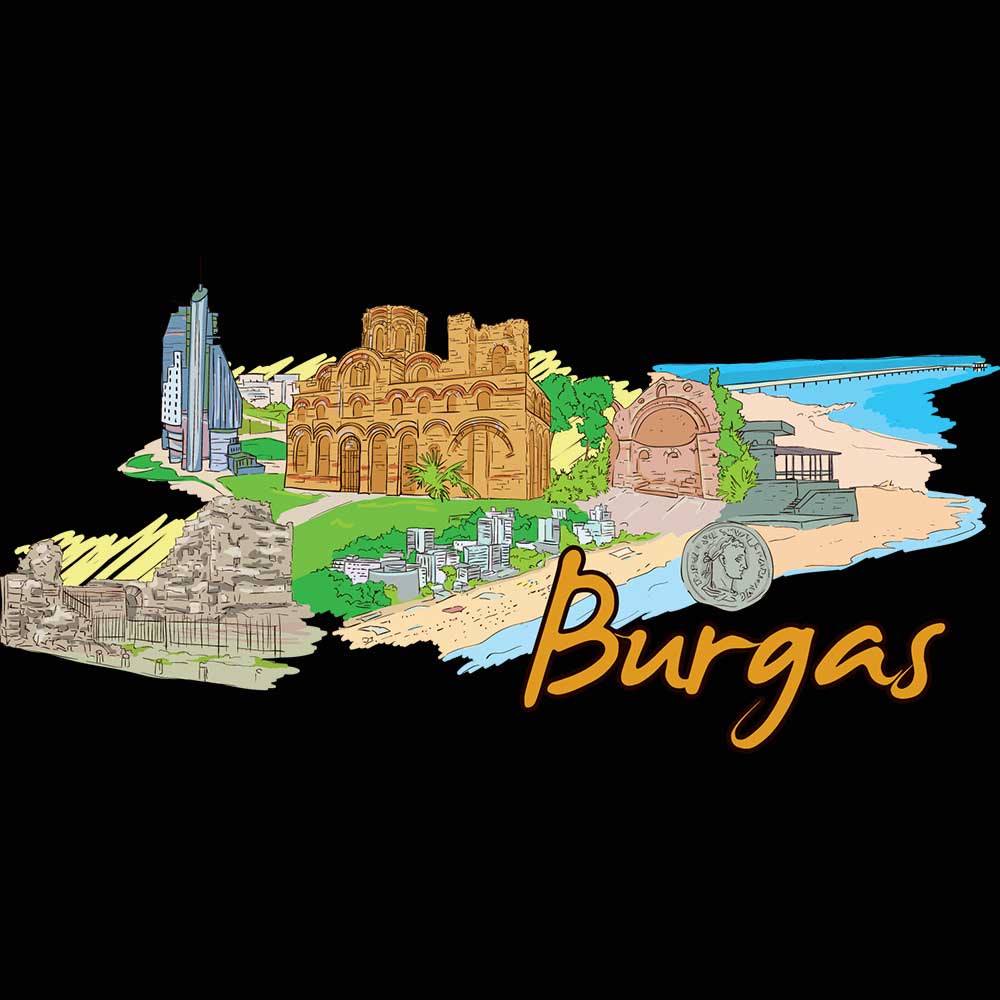 Burgas Bulgaria Country Flag Destination - Mens 123t Funny T-Shirt Tshirts