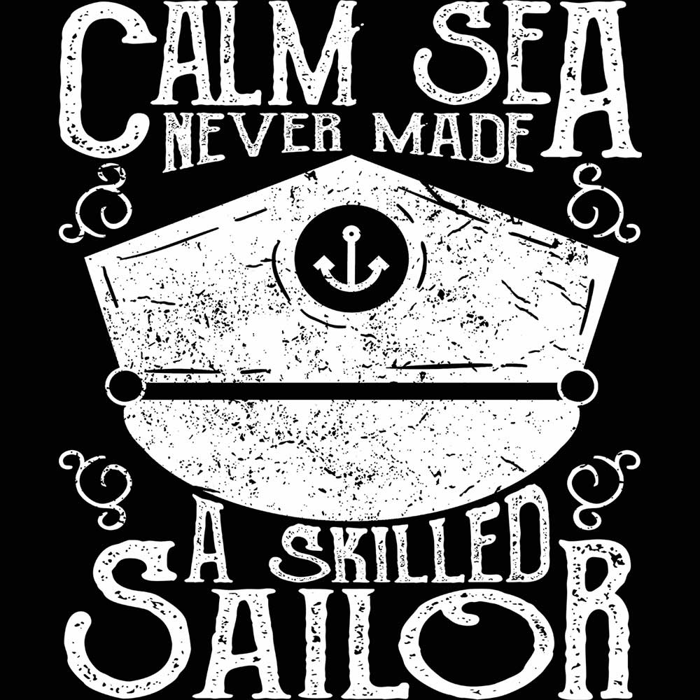 Calm Sea Skilled Sailor - Mens 123t Funny T-Shirt Tshirts