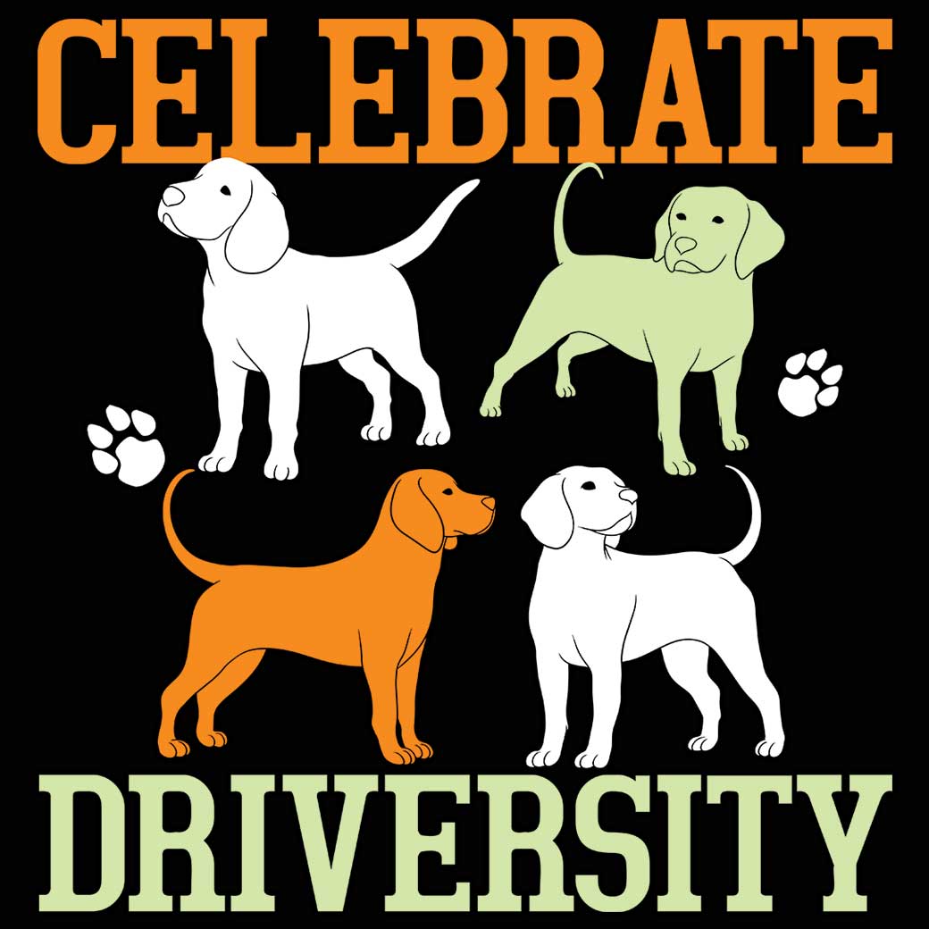 Celebrate Driversity Dog Dogs - Mens 123t Funny T-Shirt Tshirts