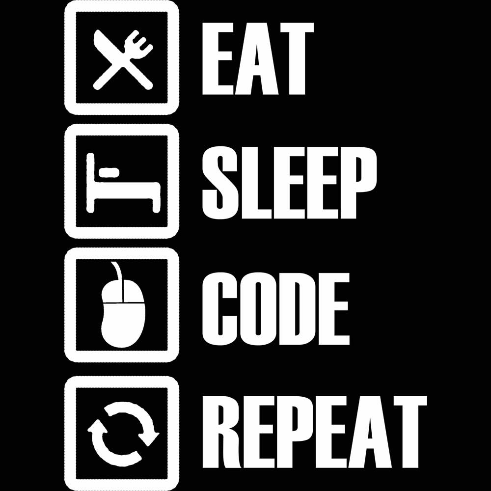 Eat Sleep Code Repeat Web Designer Computer Programmer - Mens 123t Funny T-Shirt Tshirts