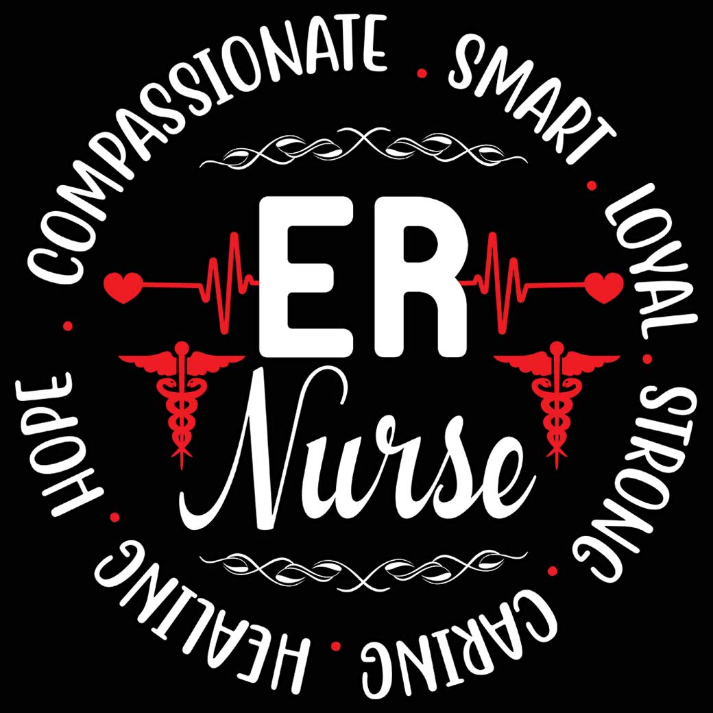 Er Nurse Compassionate Smart Loyal - Mens 123t Funny T-Shirt Tshirts