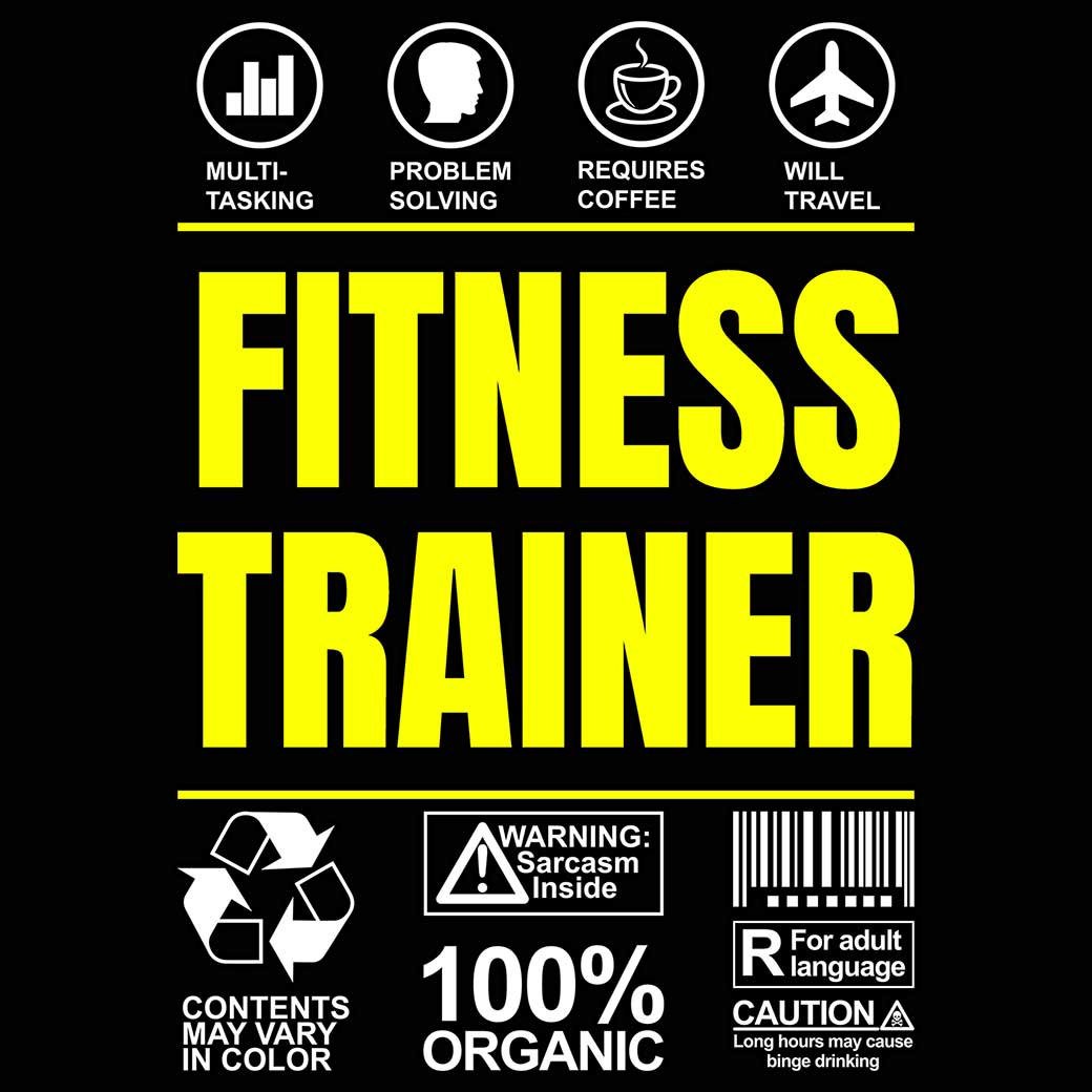 Fitness Trainer Sarcastic Humour - Mens 123t Funny T-Shirt Tshirts