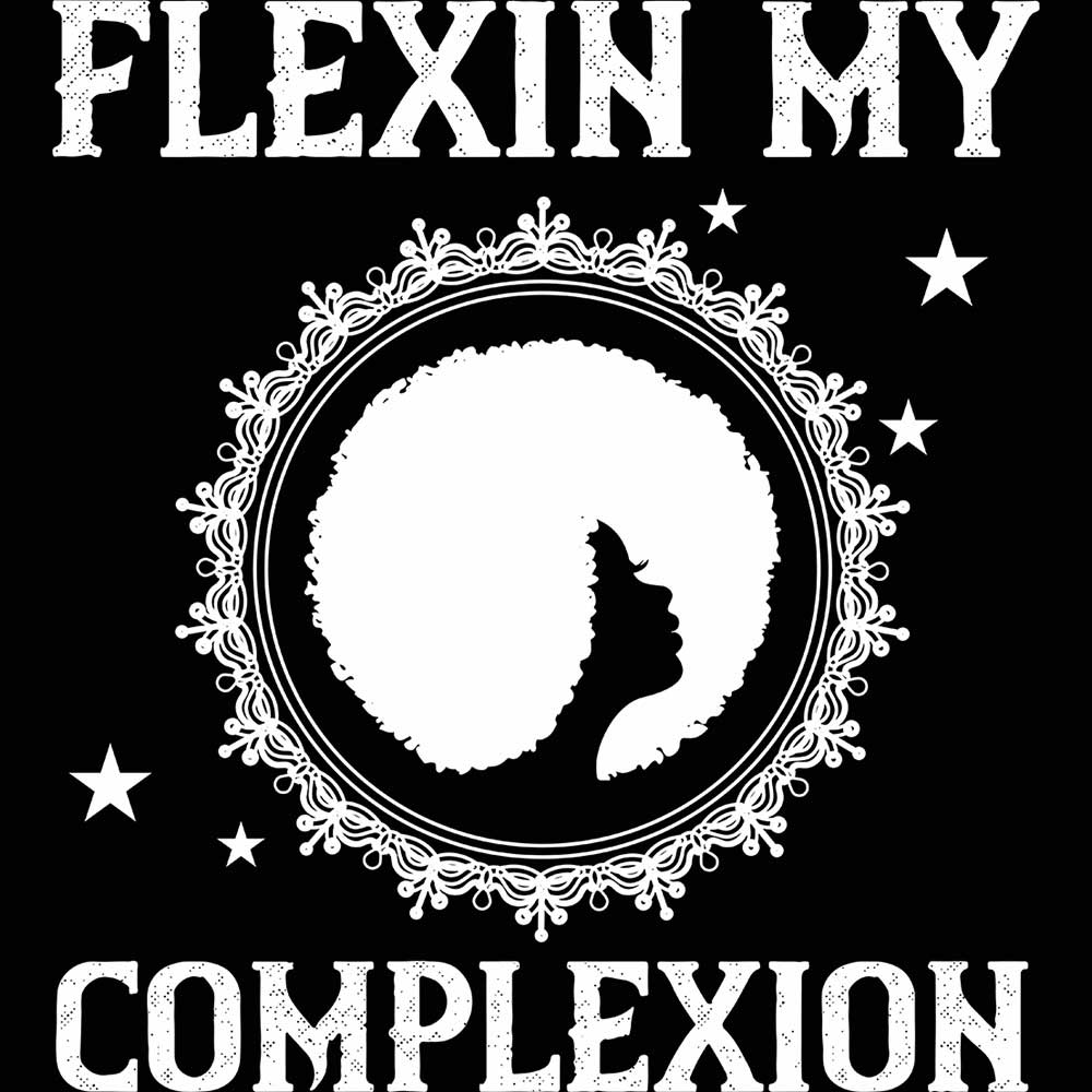 Flexin My Complexion Afro - Mens 123t Funny T-Shirt Tshirts