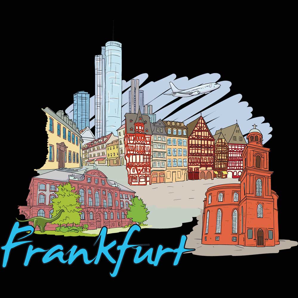 Frankfurt Germany Country Flag Destination - Mens 123t Funny T-Shirt Tshirts