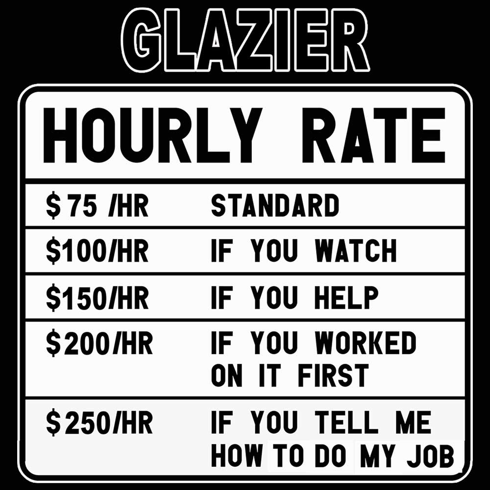 Glazier Rate Parts - Mens 123t Funny T-Shirt Tshirts