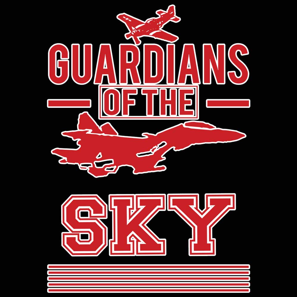 Guardians Of The Sky Jet Plane - Mens 123t Funny T-Shirt Tshirts