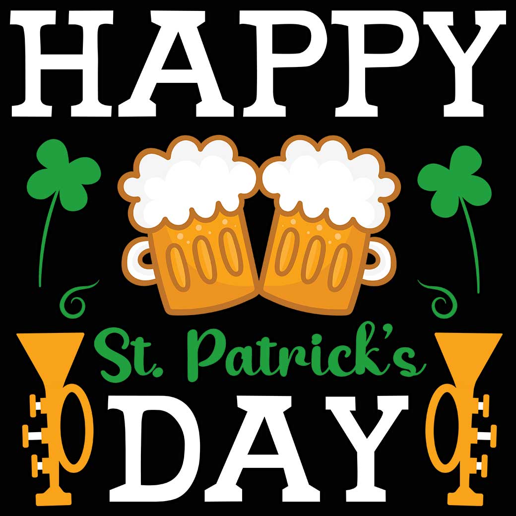 Happy St Patricks Day 2 Irish Ireland - Mens 123t Funny T-Shirt Tshirts