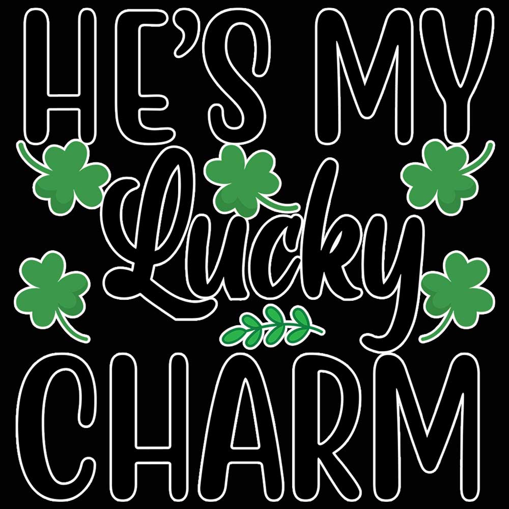 Hes My Lucky Charm Irish St Patricks Day Ireland - Mens 123t Funny T-Shirt Tshirts