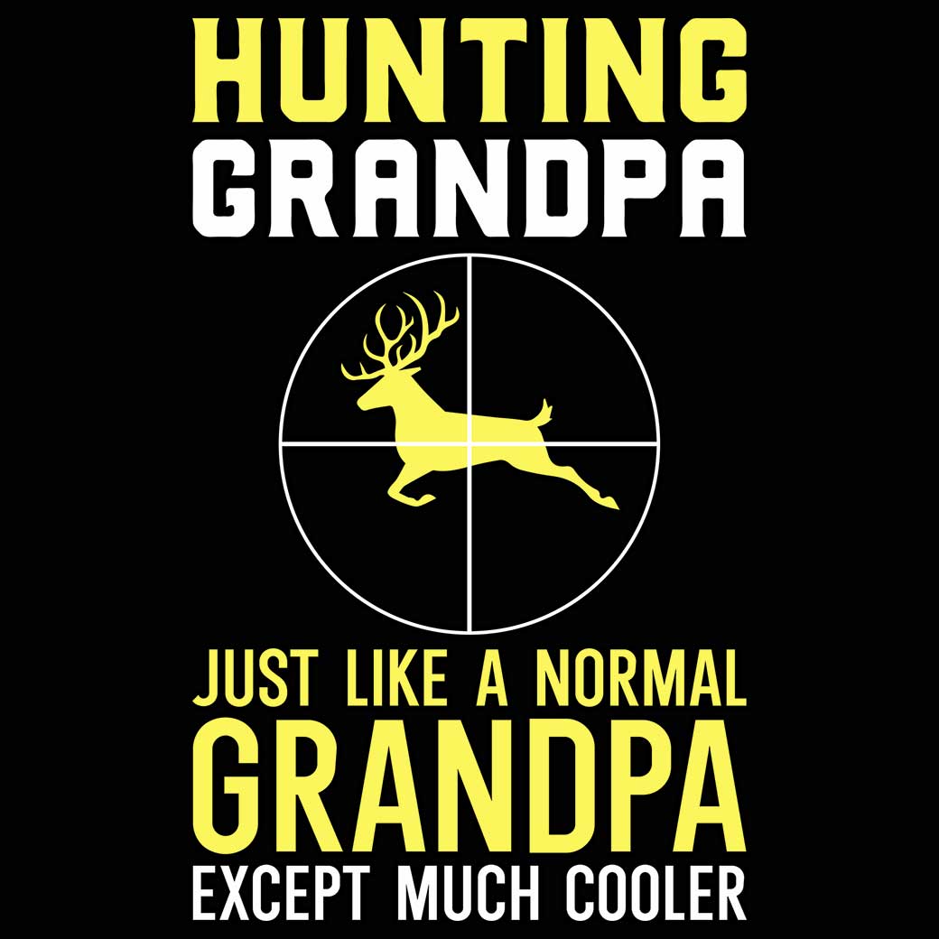 Hunting Grandpa Just Like A Normal Much Cooler - Mens 123t Funny T-Shirt Tshirts