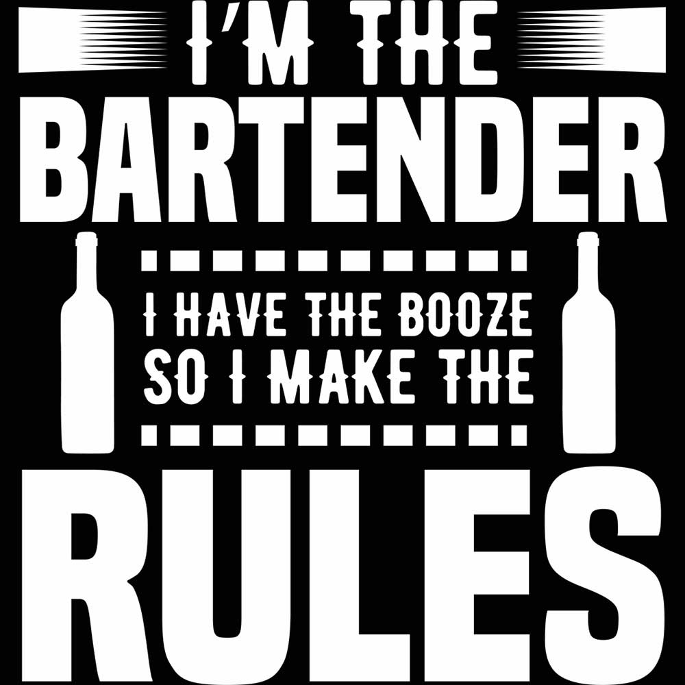 I Am The Bartender I Make The Rules Alcohol - Mens 123t Funny T-Shirt Tshirts