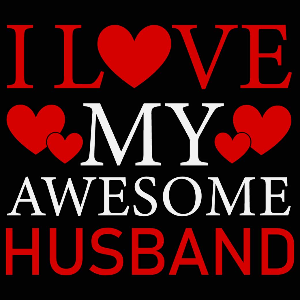 I Love My Awesome Husband Valentines Day - Mens 123t Funny T-Shirt Tshirts