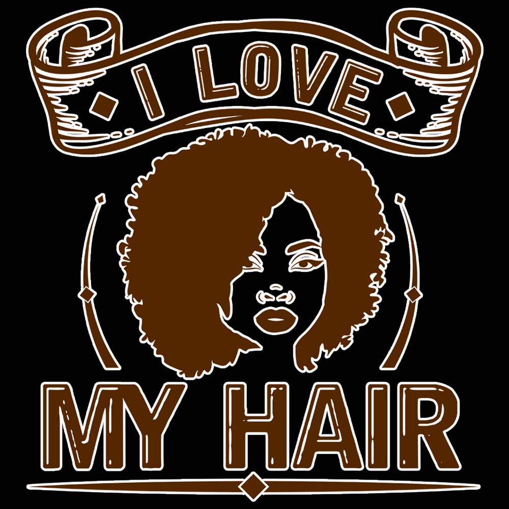 I Love My Hair Afro - Mens 123t Funny T-Shirt Tshirts