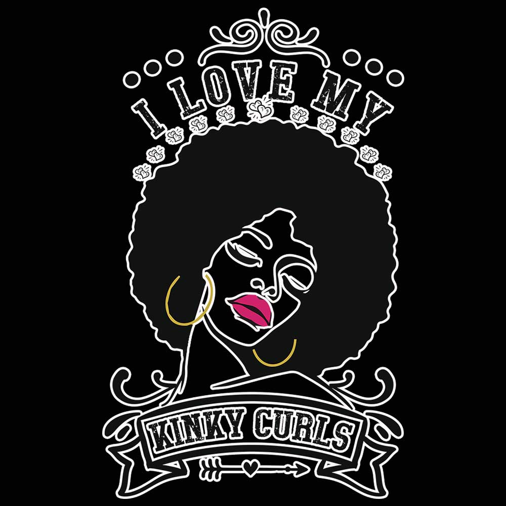 I Love My Kinky Curls Afro - Mens 123t Funny T-Shirt Tshirts
