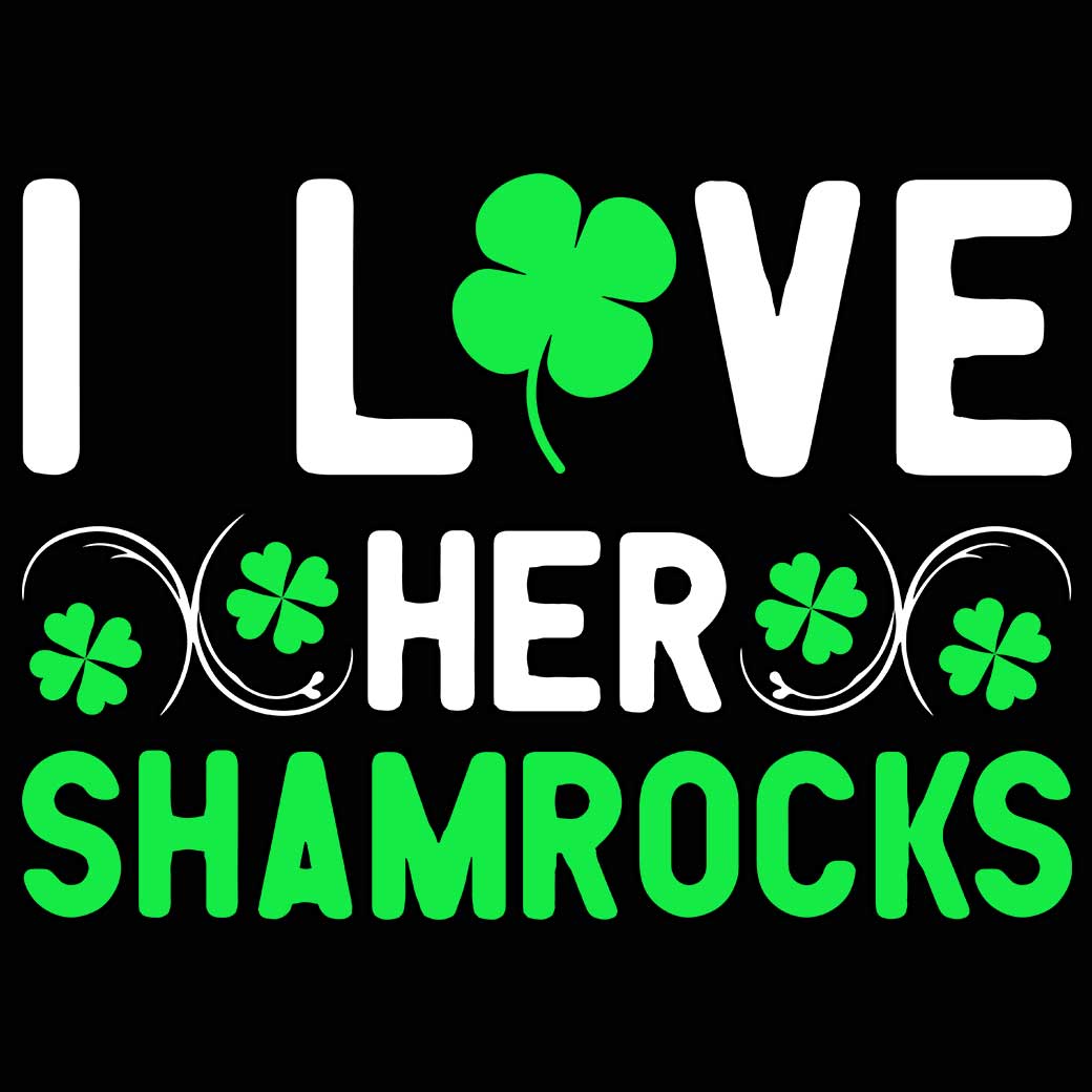 I Love Samrocks Irish St Patricks Day Ireland - Mens 123t Funny T-Shirt Tshirts