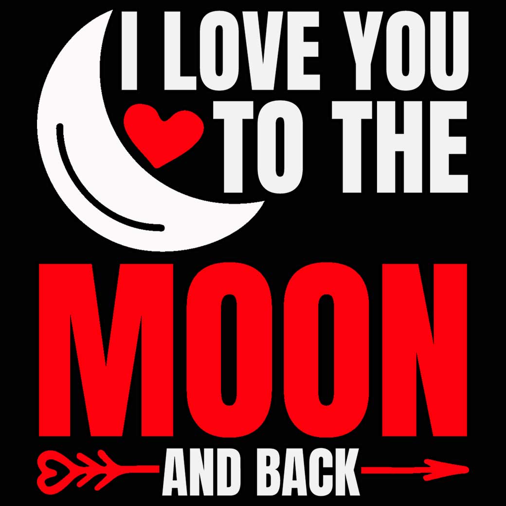 I Love You To The Moon And Back Valentines Day - Mens 123t Funny T-Shirt Tshirts