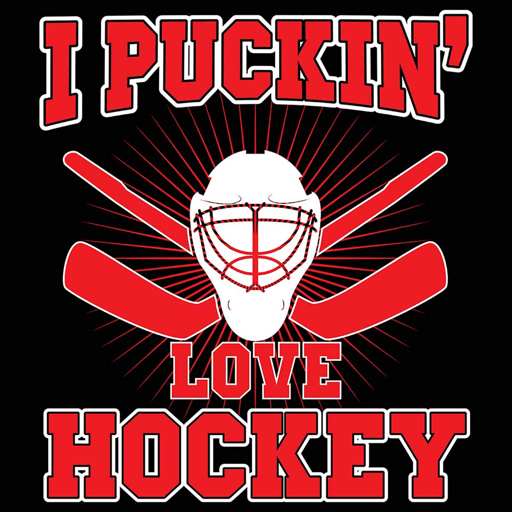 I Puckin Love Hockey Sports - Mens 123t Funny T-Shirt Tshirts