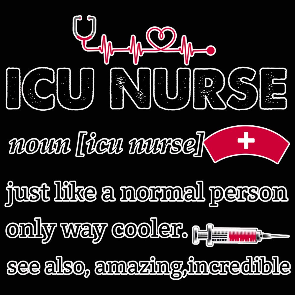 Icu Nurse Noun - Mens 123t Funny T-Shirt Tshirts