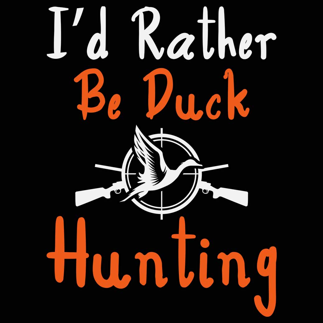 Id Rather Be Duck Hunting - Mens 123t Funny T-Shirt Tshirts