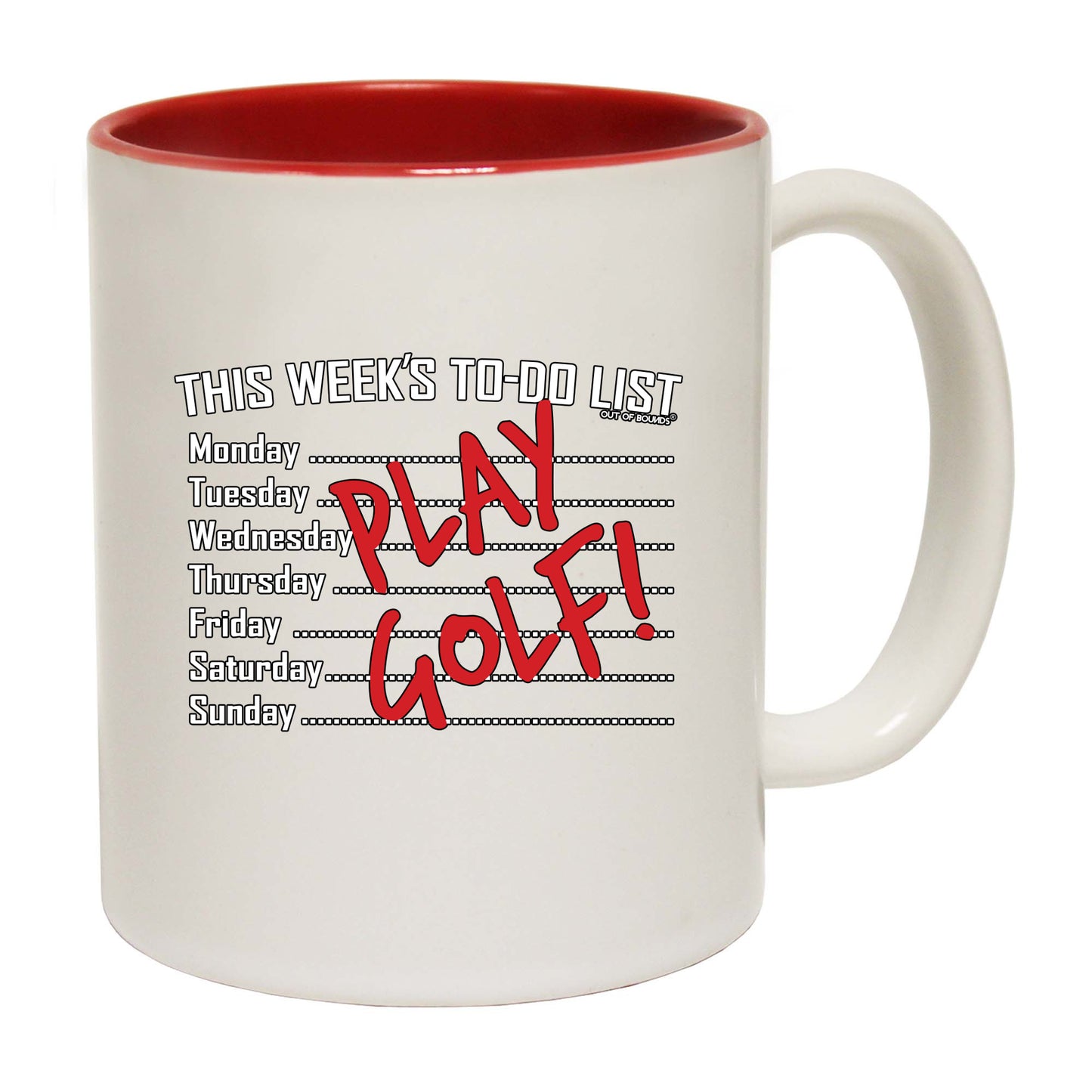 Oob This Weeks To Do List Play Golf - Funny Coffee Mug