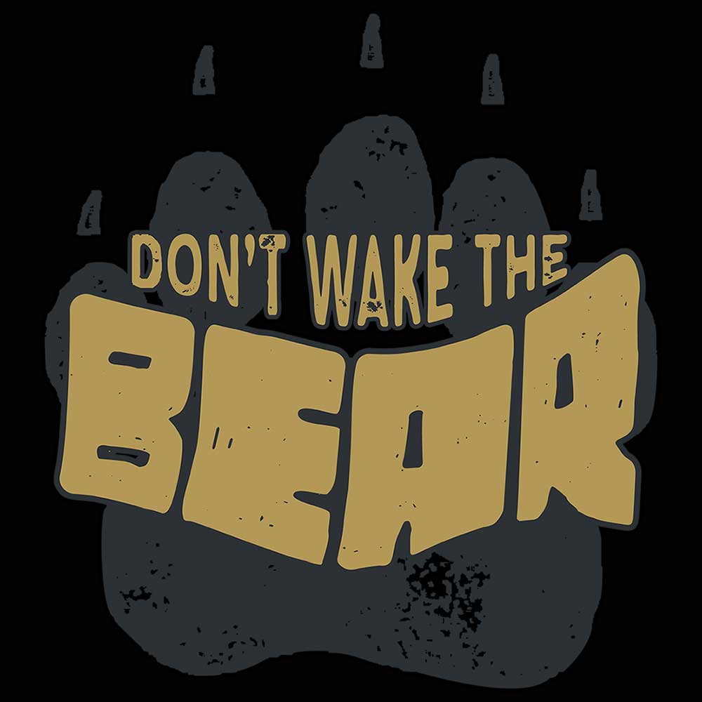 Paw Dont Wake The Bear V2 - Mens 123t Funny T-Shirt Tshirts