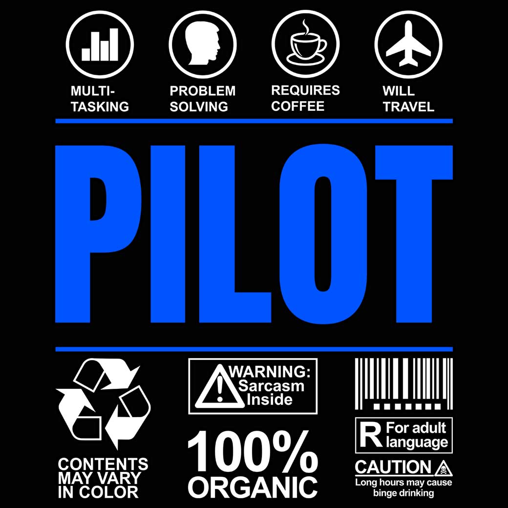 Pilot Sarcastic Humour Plane Pilots - Mens 123t Funny T-Shirt Tshirts