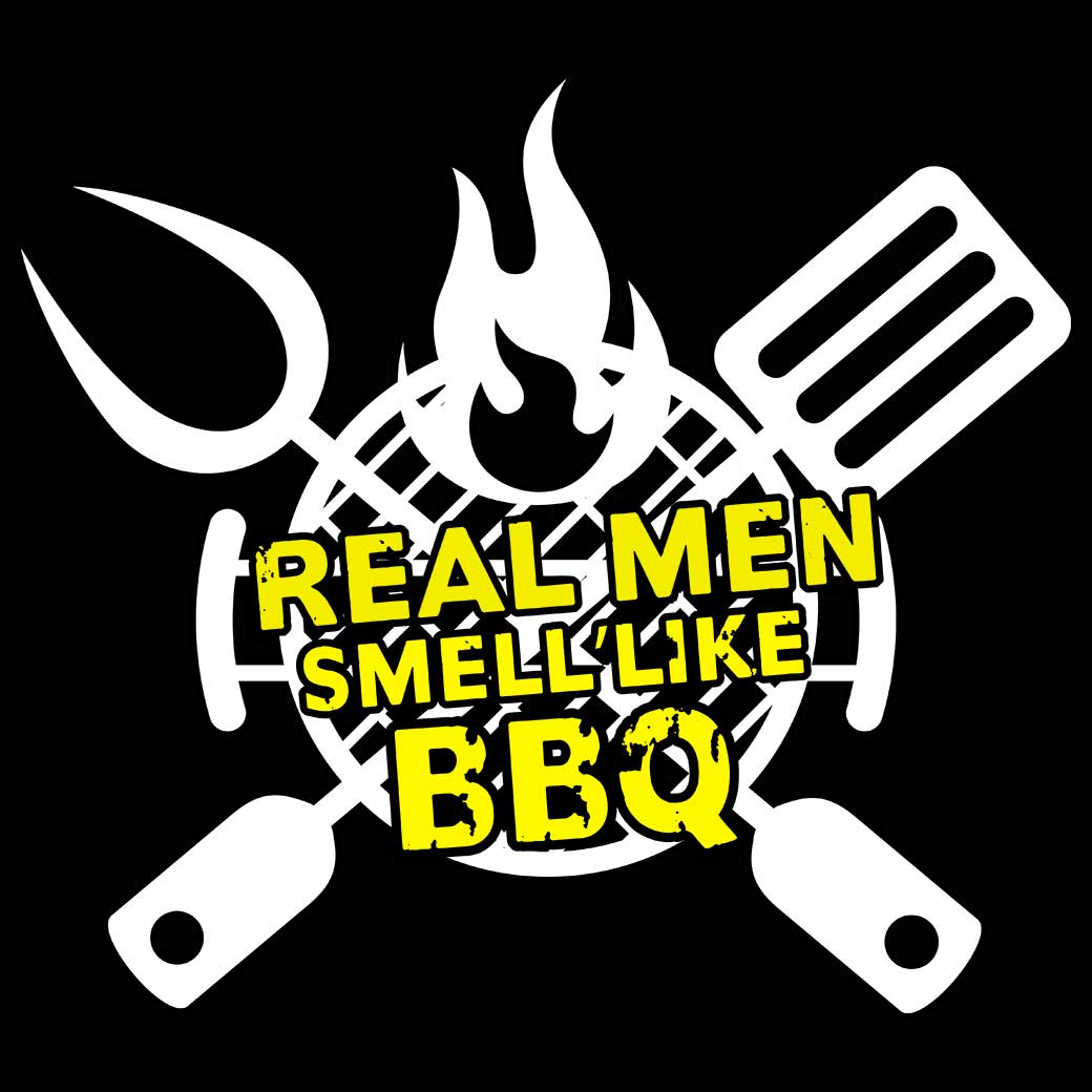Real Men Smell Like Bbq V2 Barbecue Smoker Grill - Mens 123t Funny T-Shirt Tshirts