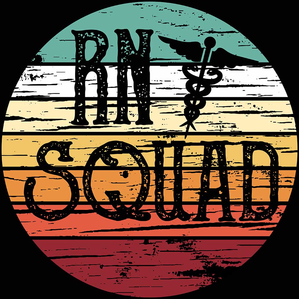 Rn Squad Nurse Vintage Retro Nursning - Mens 123t Funny T-Shirt Tshirts
