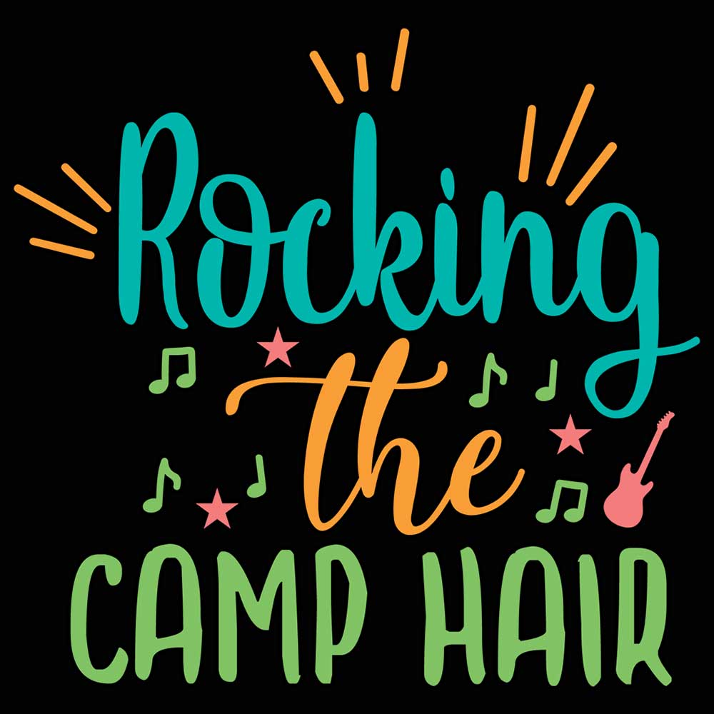 Rocking The Camp Hair Camping - Mens 123t Funny T-Shirt Tshirts