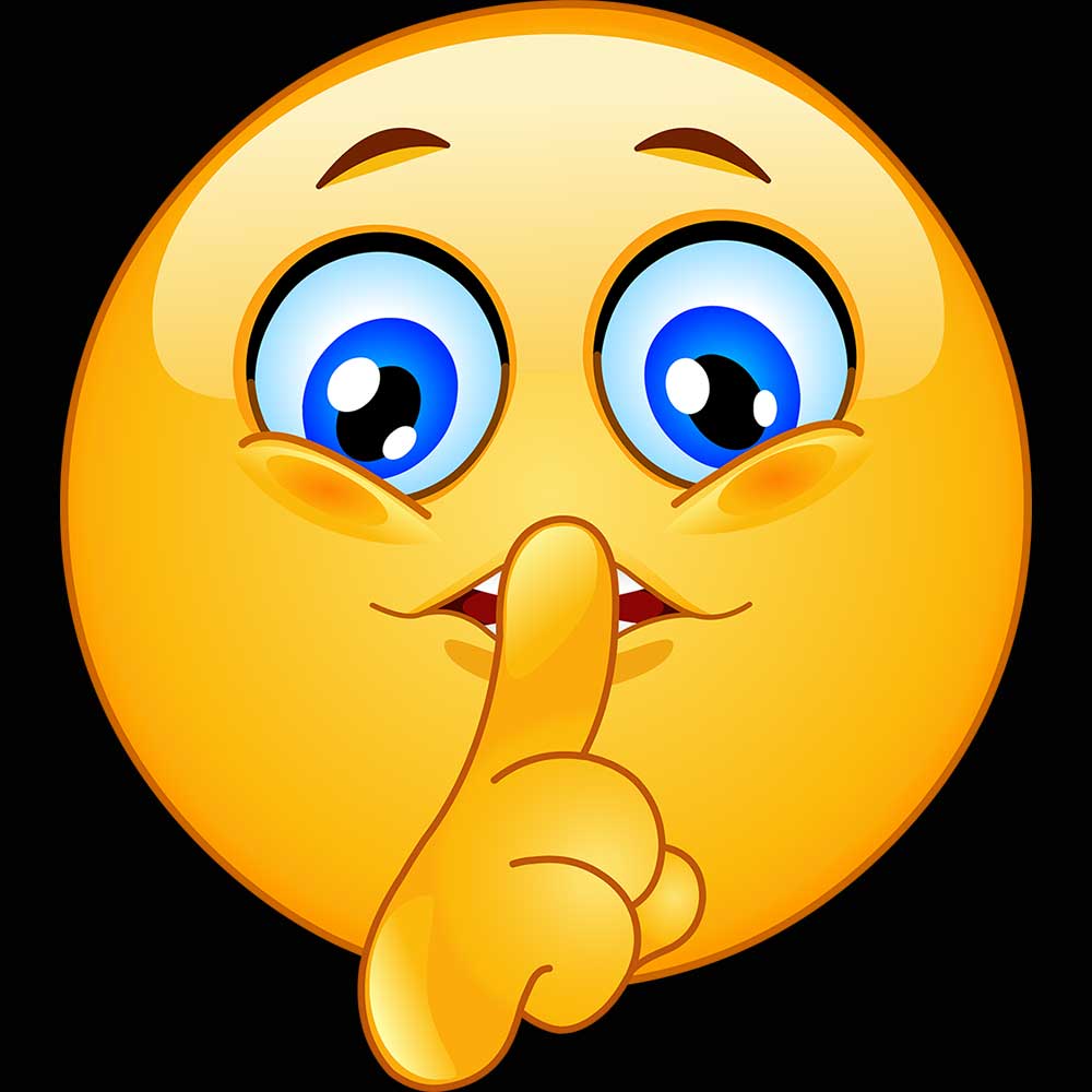Shhh Emoticon Smile Face Icon - Mens 123t Funny T-Shirt Tshirts