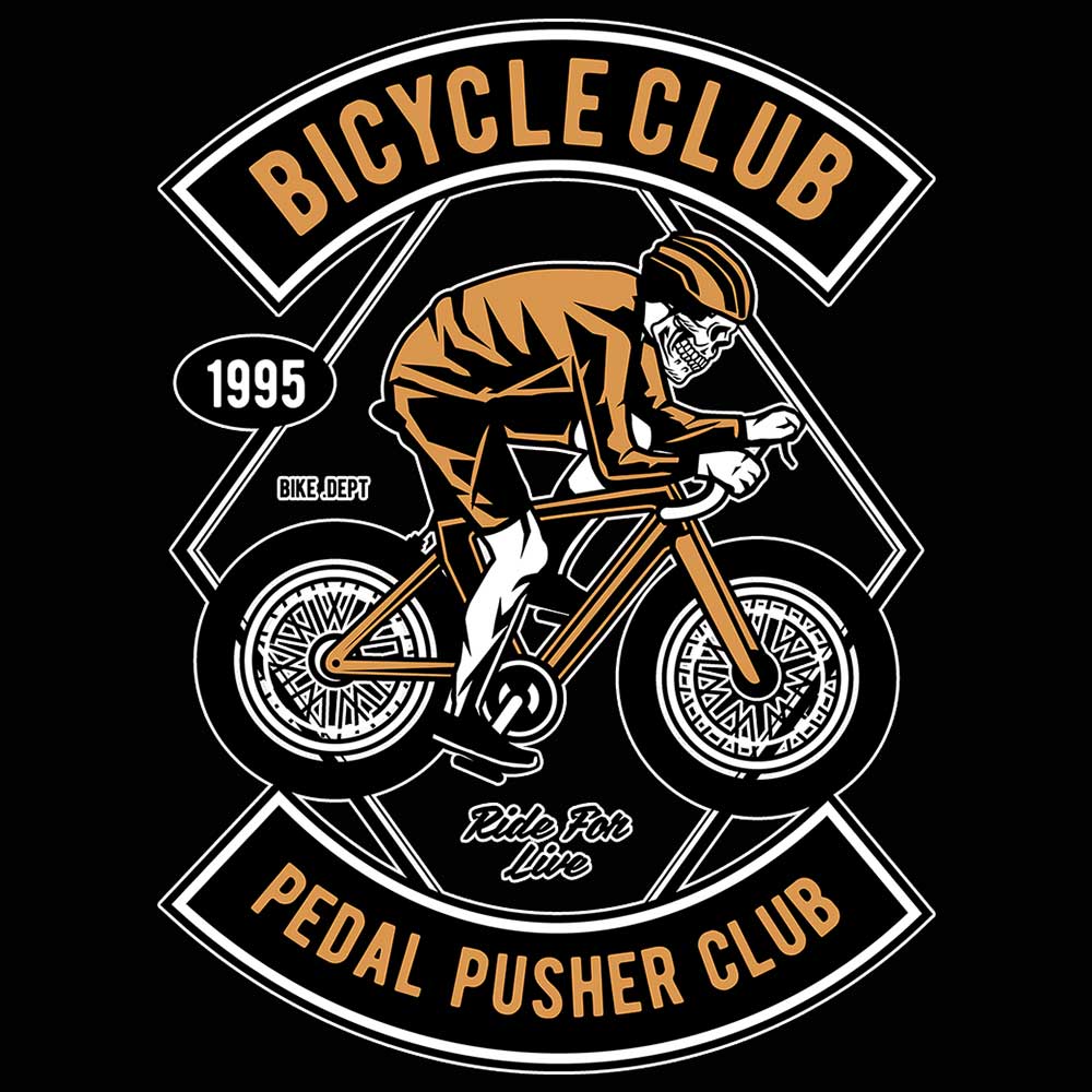 Skull Bicycle Club Cycling - Mens 123t Funny T-Shirt Tshirts