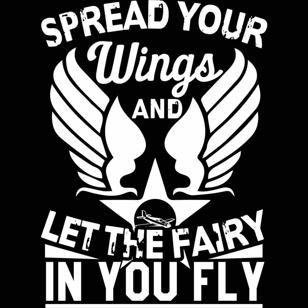 Spread Your Wings And Let The Fairy Plane - Mens 123t Funny T-Shirt Tshirts