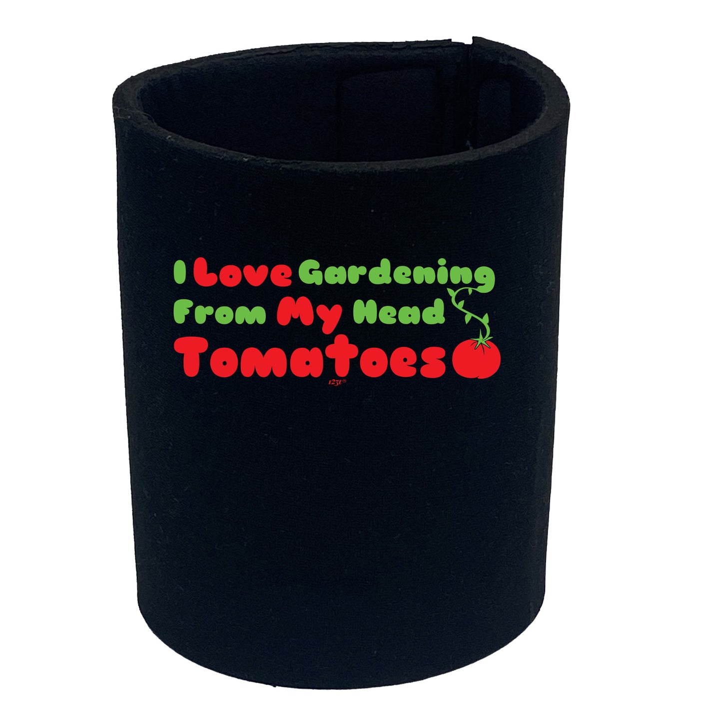 Love Gardening From My Head Tomatoes - Funny Stubby Holder