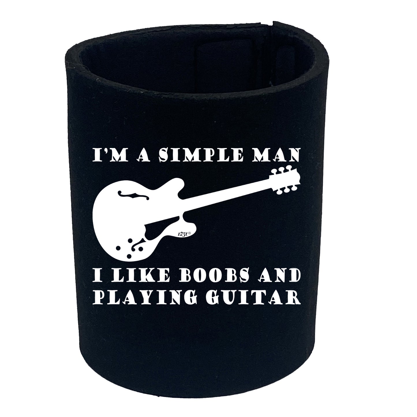I'M Simple B B Playing Guitar Music - Funny Stubby Holder