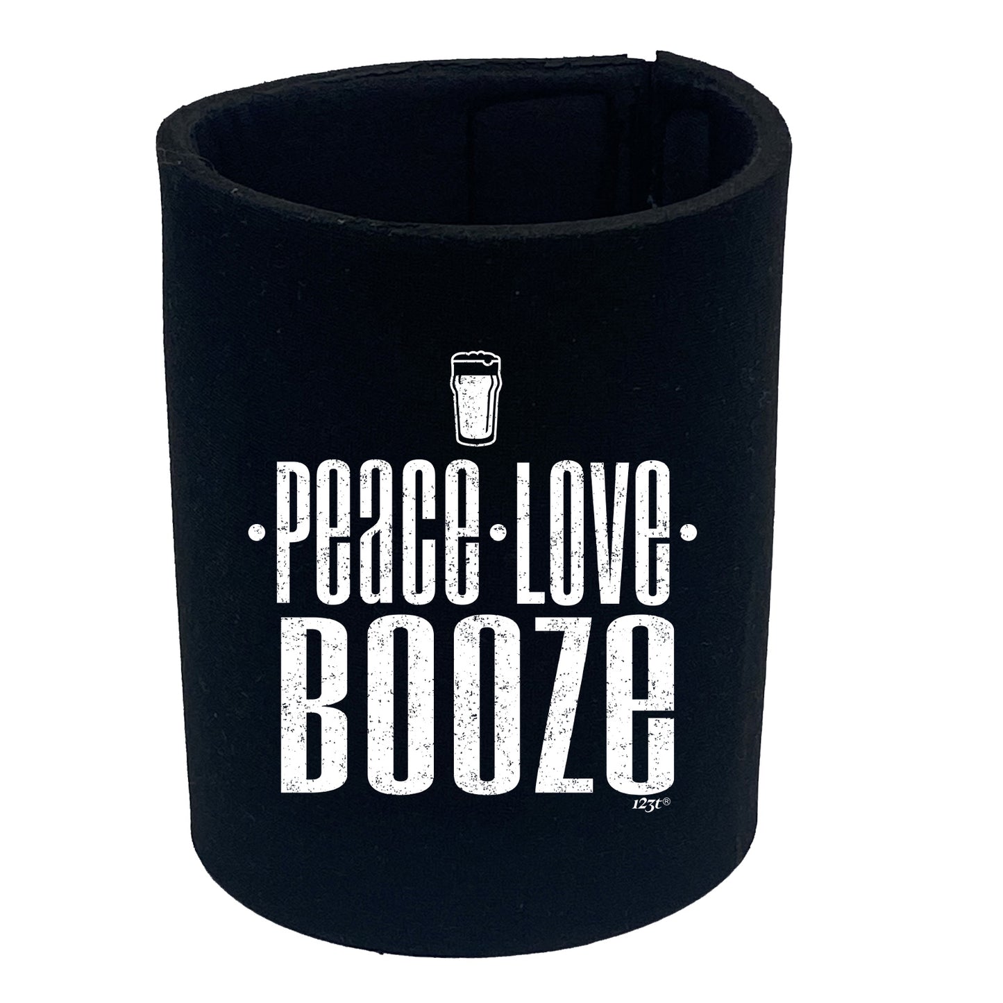 Peace Love Booze - Funny Stubby Holder