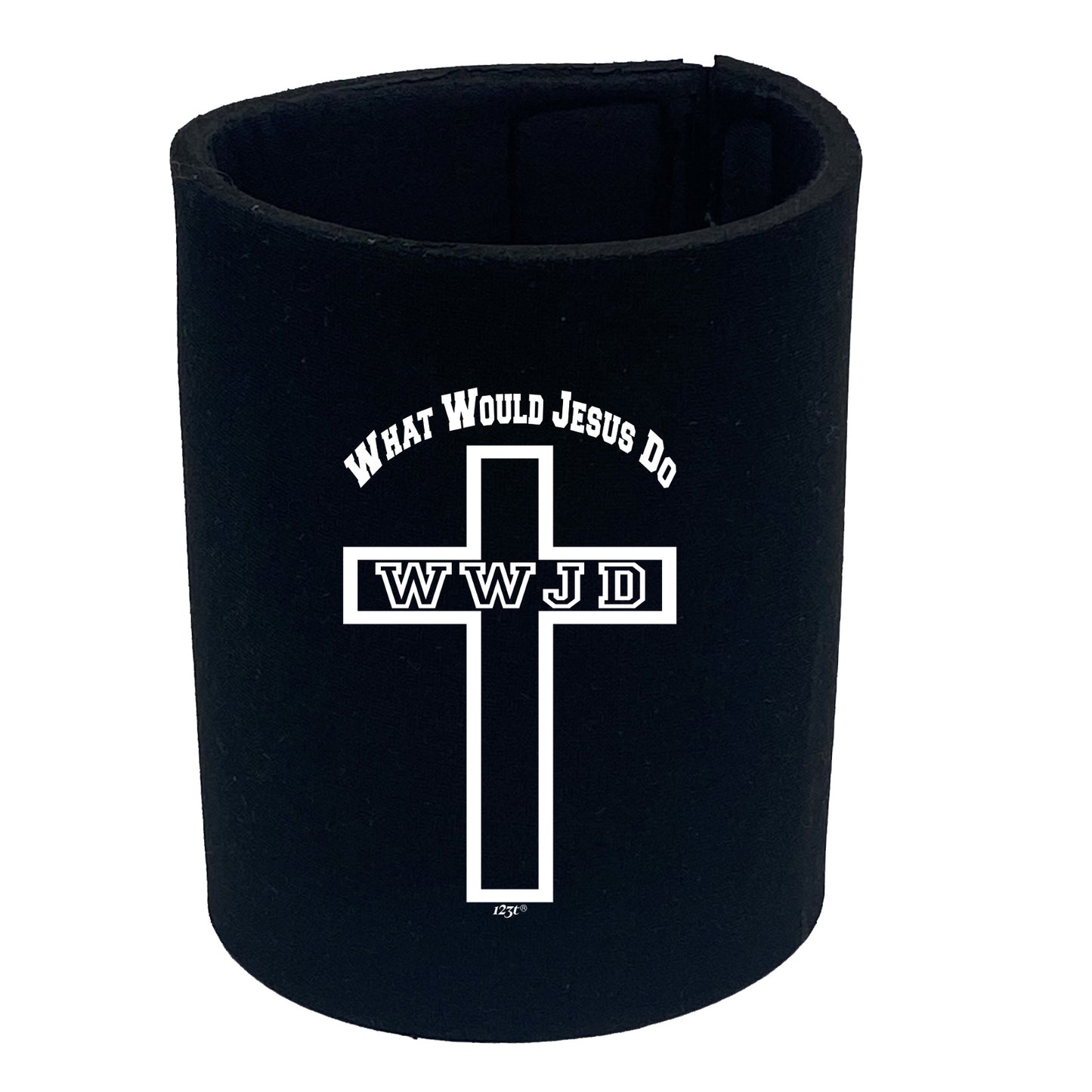 What Would Jesus Do Cross - Funny Stubby Holder