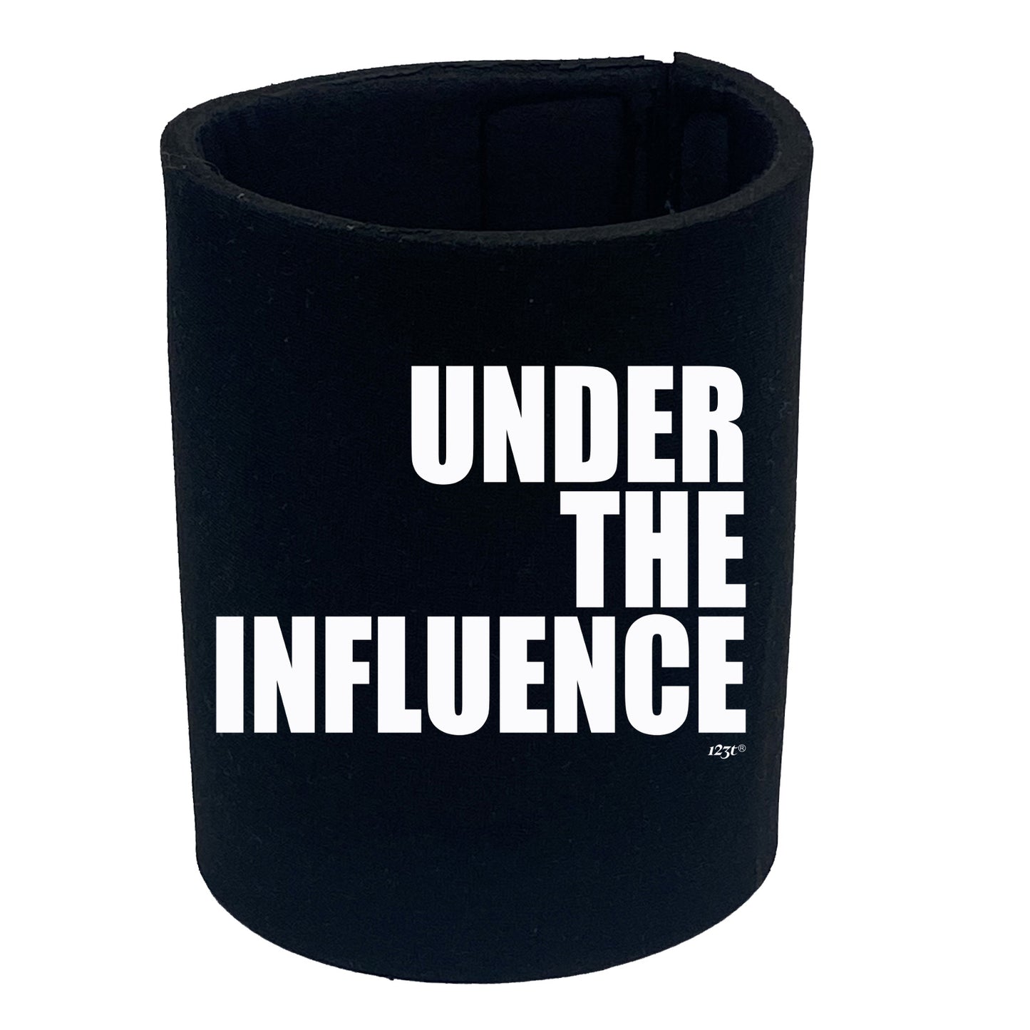 Under The Influence White - Funny Stubby Holder