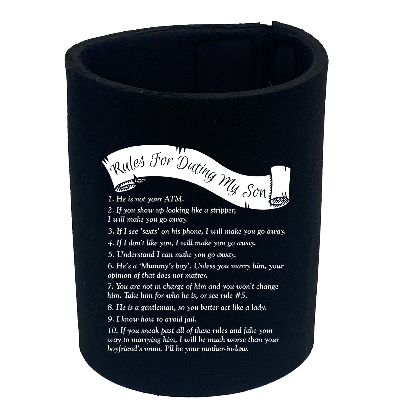 Rules For Dating My Son - Funny Stubby Holder