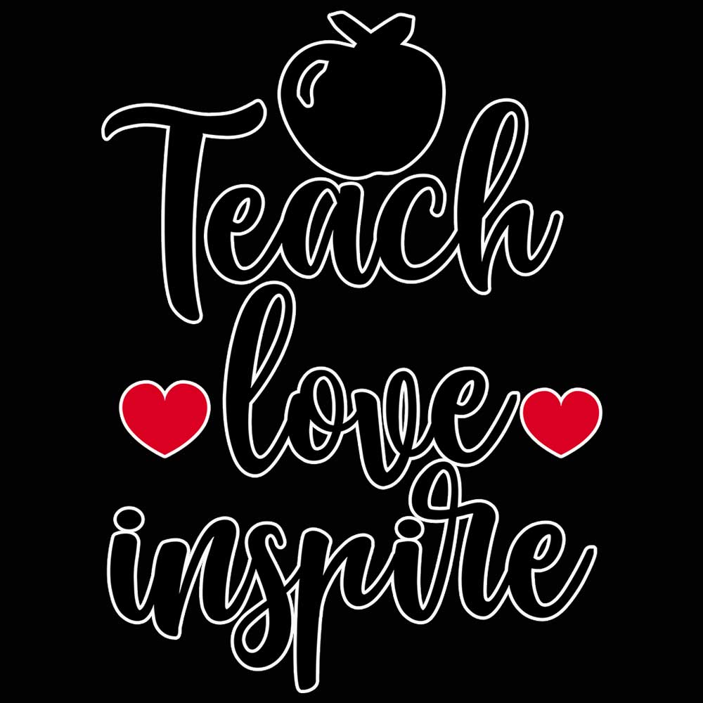 Teach Love Inspire Teacher School - Mens 123t Funny T-Shirt Tshirts